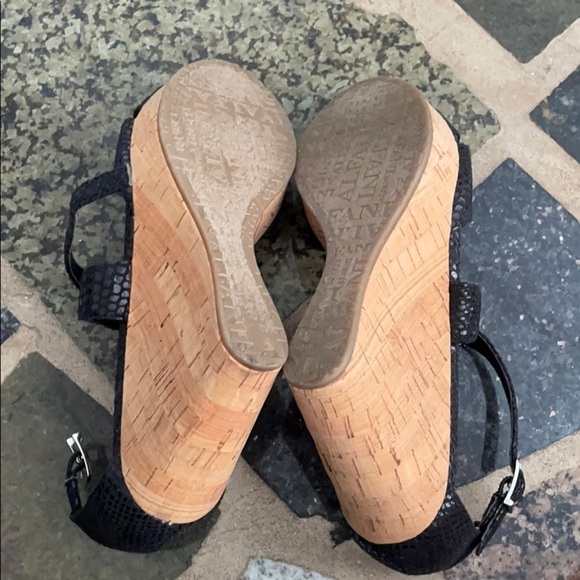 New Alfani Women's Jersey Black Wedges - Picture 5 of 7